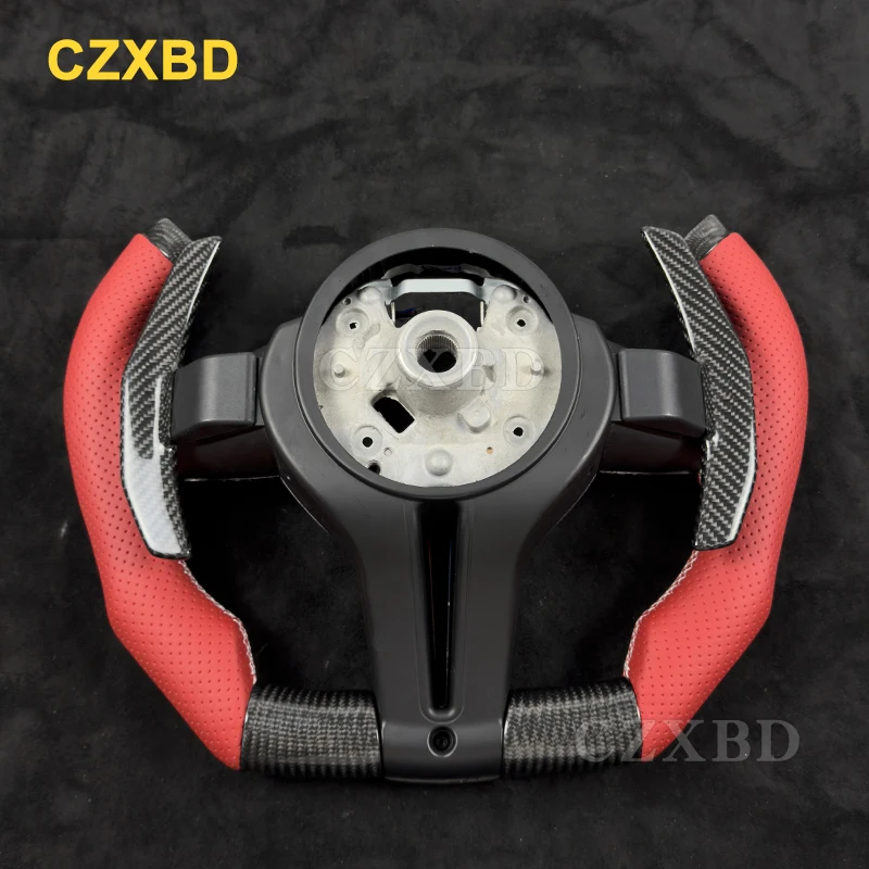 F1 Real Carbon Fiber Steering Wheel For BMW M M3 M5 M6 F01 F02 F06 F07 F10 F11 F12 F13 F30 F32 F80 F91 E90 E91 E92 Customizable