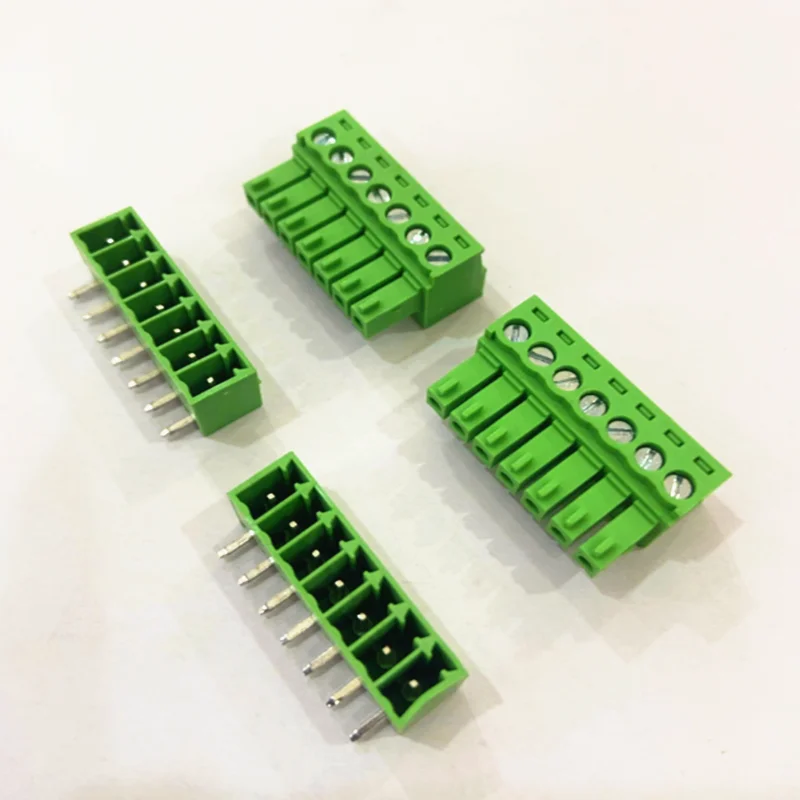 10PCS KF2EDG 3.81/15EDG 3.81mm Pitch 2-24 Pin Screw Terminal Block PCB Plug-in Connector Straight Curved Pin for Electronics