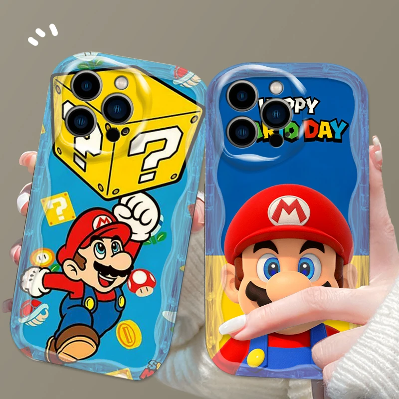 Cartoon Game Super M-Marios For Apple iPhone 15 14 13 12 11 XS XR X Pro Max Plus Wave Oil Soft Phone Case