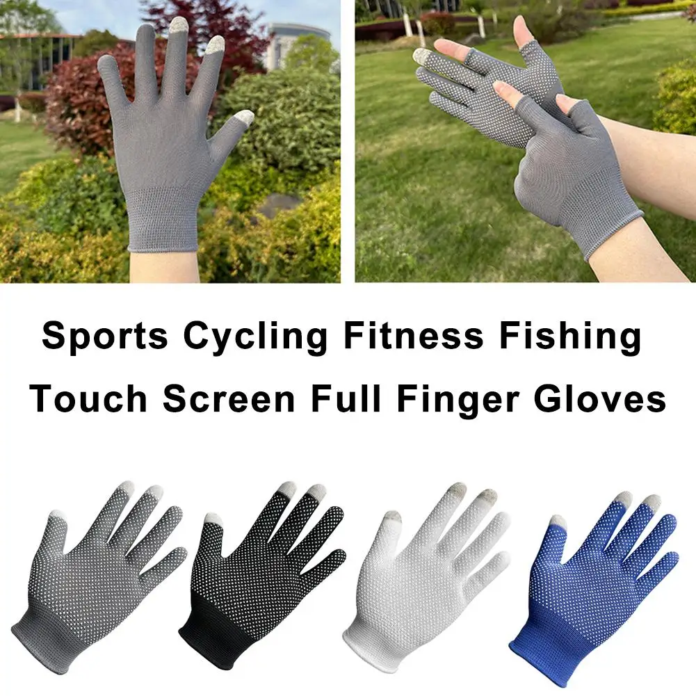 Sunscreen Screen Non-slip Gloves Summer Thin Outdoor Gloves Friction Climbing Fishing Breathable Mountain Y9u0