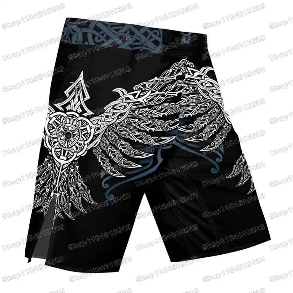 Muninn Eagle Wrestling  Rash Guards Surfing Jersey Beach Shirts Swimwear Diving Gym Shorts MMA BJJ Men Jiu Jitsu Fitness Sets view 4