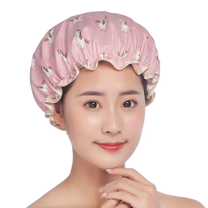 

New Women's Satin Solid Wide-brimmed Sleeping Hat Unisex Head Wrap Elastic Band Cap Hair Care Bonnet Night Hat Bonnet De Nuit