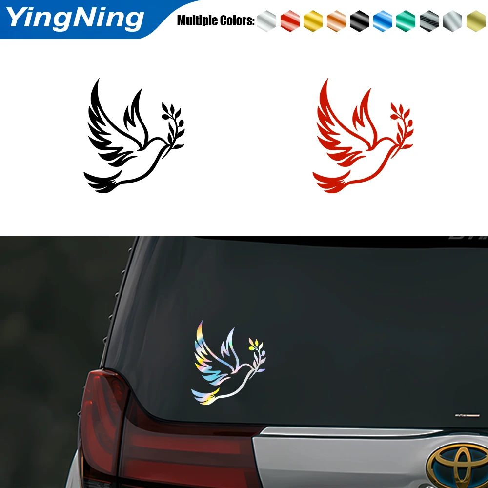 

Auto Reflective Rear Window Sticker Fashion Dove of Peace Pattern Car Decal Sticker Auto Bumper Funny Vinyl Decal Accessories