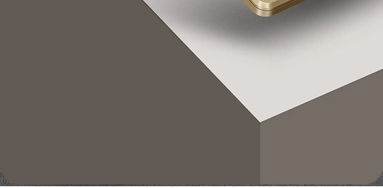 250V 86mm Ultraflache Schalter-Serie 1/2/3/4-fach 1/2-Wege PC-Panel Goldene Oberfläche Flache Einbau-Wandschalter-Set – Detail 9