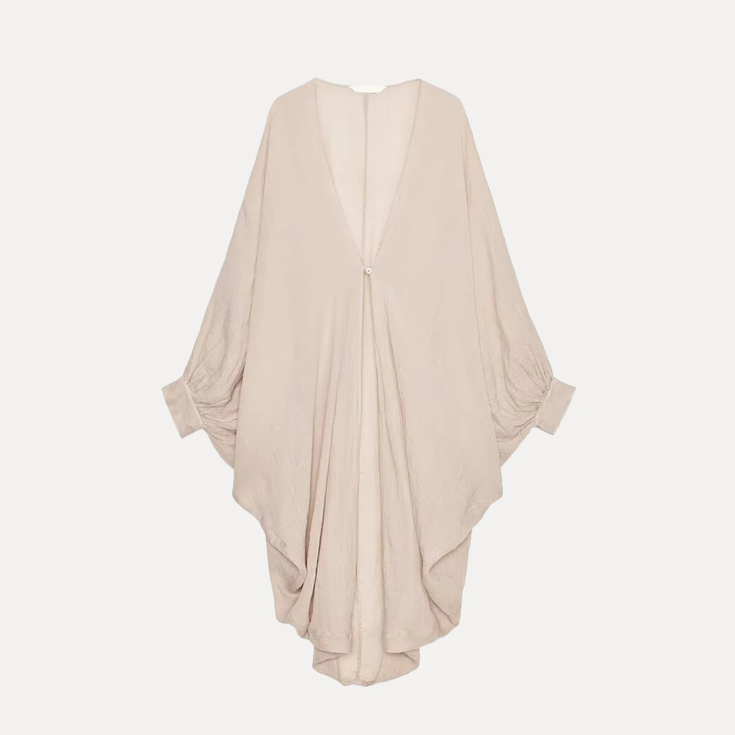 

Z Women's Faion Linen Long irt Summer 2025 Breathable Polyester V-ne Open Cardigan Sle Loose Fit Pure Color