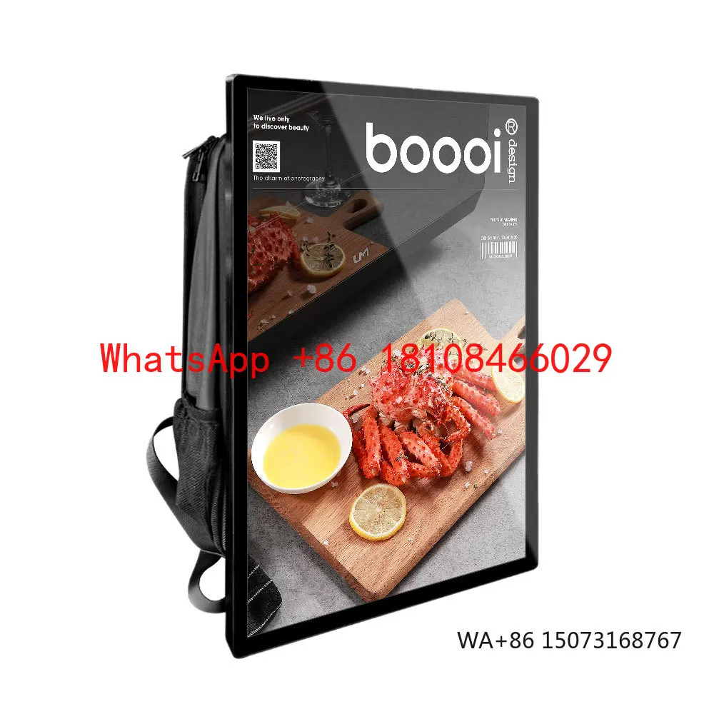 Panel LCD VETO de 18.5 Pulgadas con Android, Alto Brillo, para Exteriores, con Batería Recargable, Caja de Envío, Cartel Publicitario