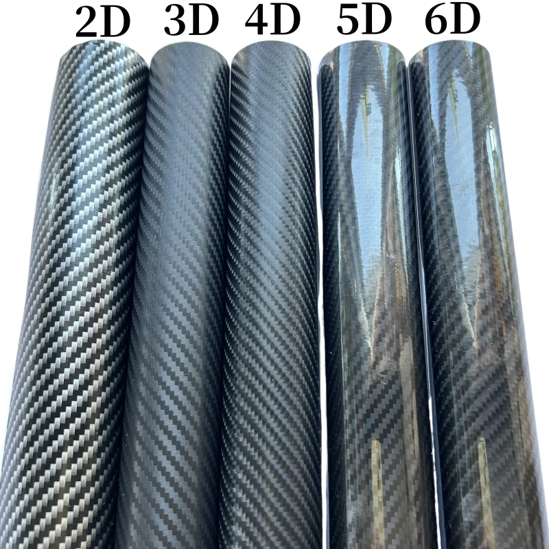 3D 6D Carbon Fiber Car Film Sticker, Self Adhesive Leather for Automotive Use Sheet, Vinyl Wrap Film Protective Film Stickers