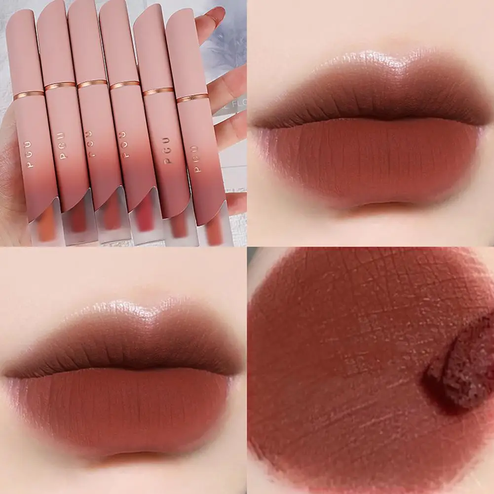 Antihaft-Lippen glasur einzigartiges mattes Finish elegant matt mit Farb lippen trend lang anhaltende Creme lippe beliebte matte Glanz velve u5n3