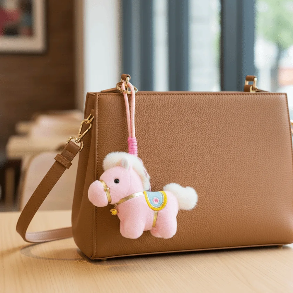 Criativo cavalo de pelúcia chaveiro bonito mascote bonecas de pelúcia cavalo boneca pingente fofo kawaii zodíaco pônei estatueta decoração para casa
