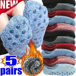 Winter Thickened Cashmere Socks Women Warmth Home Floor Sock Silicone No-Slip Boat Sox Shallow Stocking Coldproof Hosiery