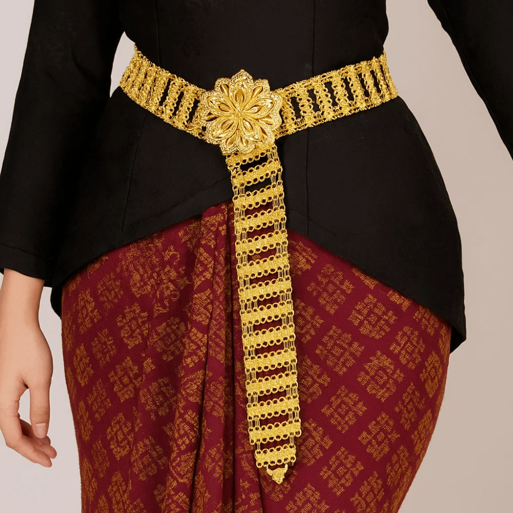 المعادن العرقية نمط حزام حجر الراين الجوف خارج الذهب حزام الزفاف شرابة مجوهرات فستان رقص حزام سلاسل الطرف الديكور #4