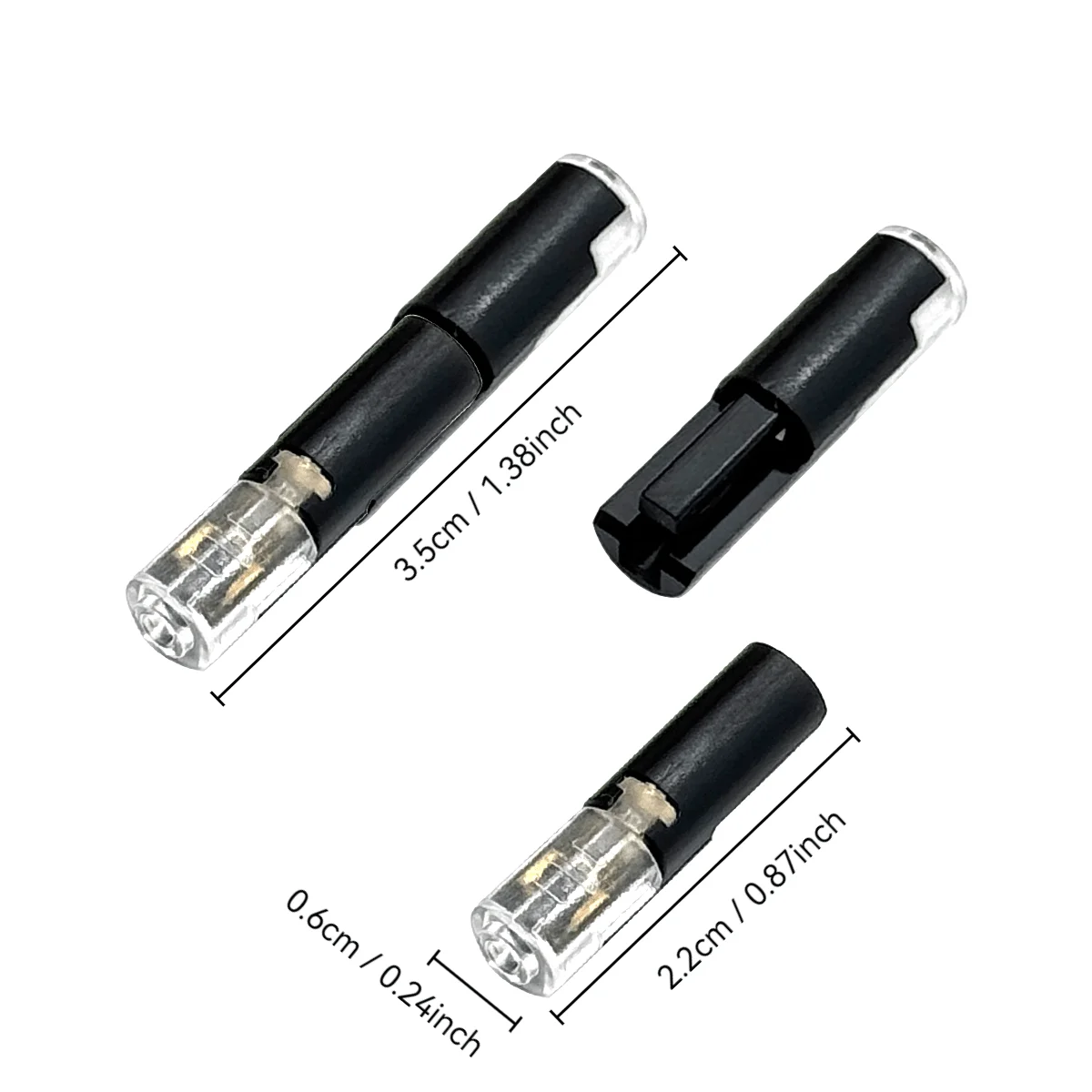 12pcs/60pcs Dual-Wire Insertion Connector, 2-Pin 2-Port, PVC Insulated, Copper Contact Material, Quick Connect Terminal, No-Load Power Mode, With Locking Clip, For LED Wire Connection In Automotive An image 6