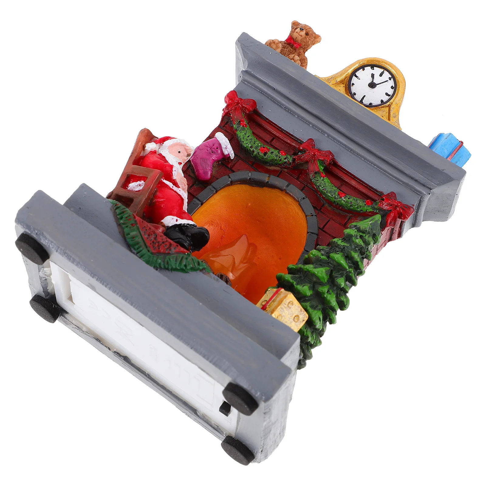 1 قطعة الراتنج سانتا كلوز الجدول مصباح مضيئة الموقد ديكور عطلة عيد الميلاد ضوء خمر عيد الميلاد الديكور منضدية ديكور #3