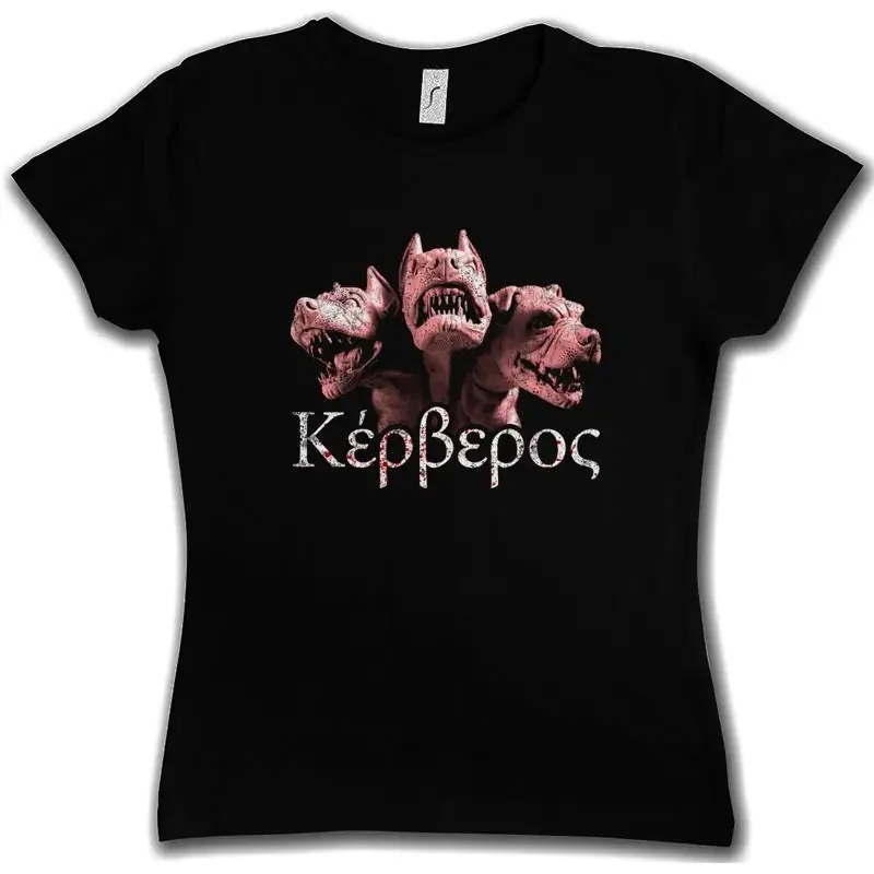 CAMISETA CERBERUS Perro Cerberus del Mundo Subterráneo Heracles Doce Trabajos