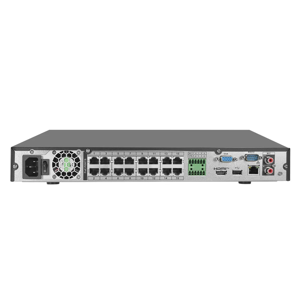 Dahua Original NVR5208-8P-EI NVR5216-16P-EI NVR5232-16P-E 8CH/16CH/32CH 8/16POE 2HDD 1U AI Network Video Recoder Face Detection