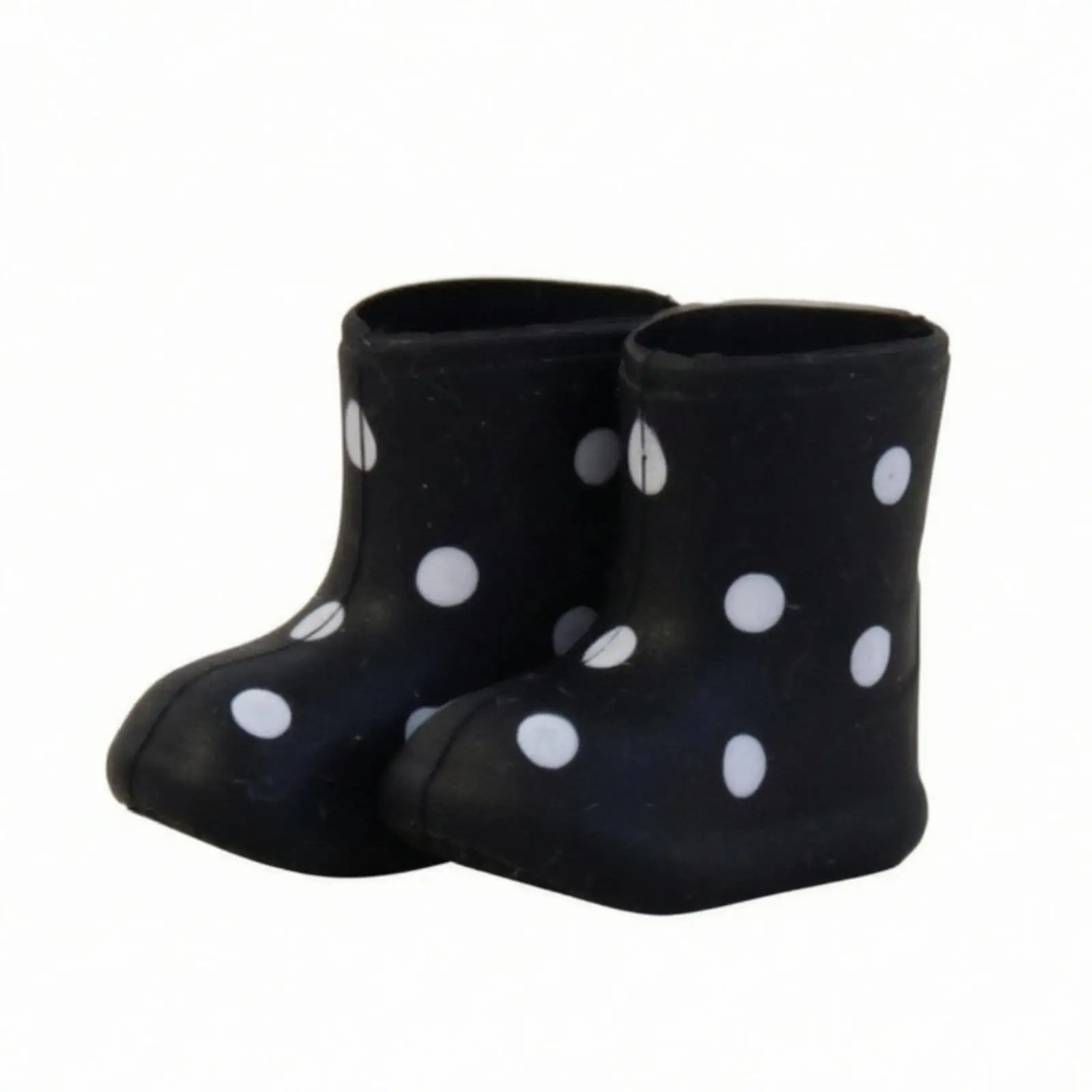 Cute White Dot Doll Boots Silicone Mini Shoes for Blythe Dollhouse Decor