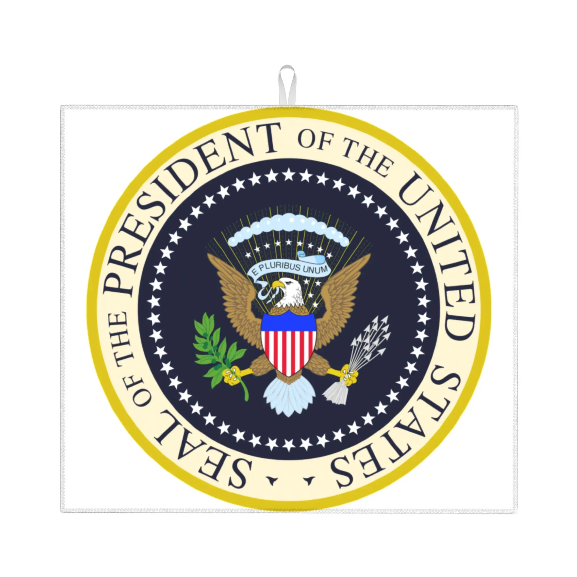Drying Mat For Kitchen Usa President Seal Flag Coat Of Arms Barware Tableware Oil Proof Washable Kitchen Sink Drying Pad