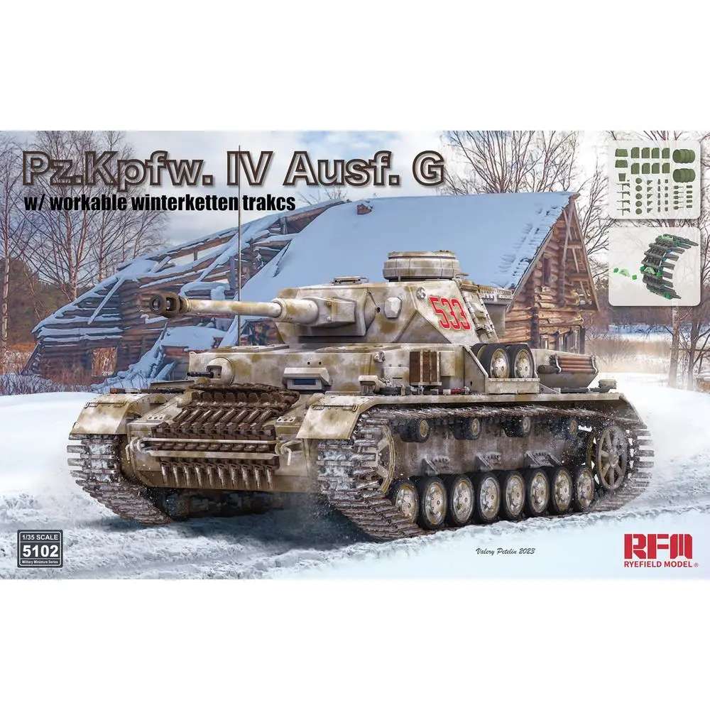 RYEFIELD MODEL RFM RM-5102 1/35 Pz.Kpfw.IV Ausf.G w/Workable Winterketten Tracks