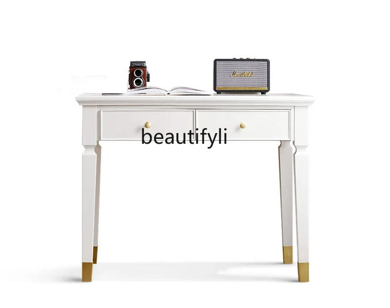 American desk white solid wood home adults simple modern light luxury, study furniture