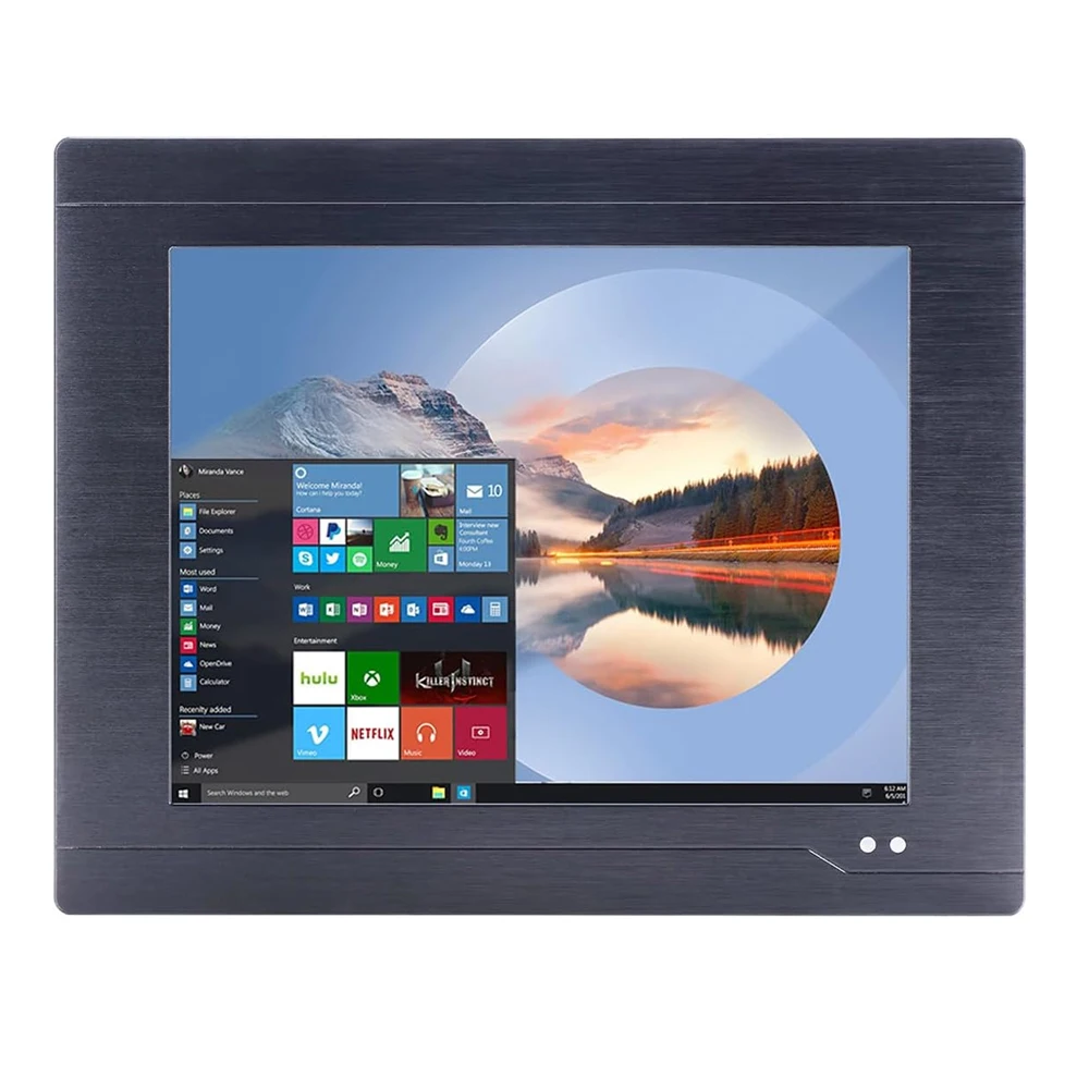 Partaker IP68 Full Waterproof 12.1 Inch Industrial All in One Panel PC Celeron J1900 2 x LAN 2 x RS232 Resistive Touch Screen