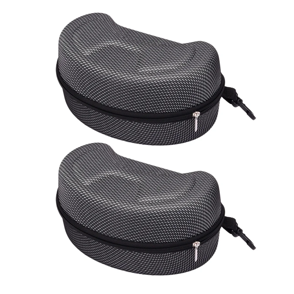 

2Pcs Snow Sports Goggles Case Rugged Hard Shell with Soft Lining for Ski Motorcycle Goggles Waterproof Portable Eyewear