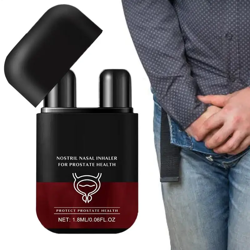 전립선 웰니스 비강 흡입기 1.8mL 코 전립선 케어 스틱 호흡용 이중 기능 건강 관리 남성용 비강 스프레이