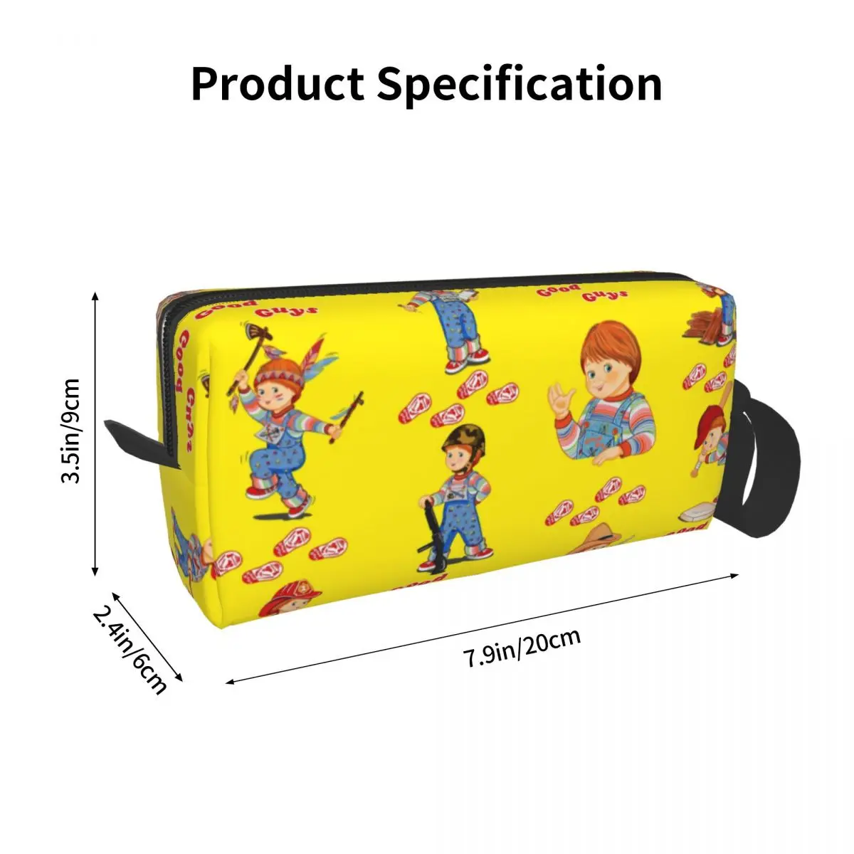 Cartoon Good Guys Chucky Doll Toiletry Bag Fashion Child\'s Play Makeup Cosmetic Organizer for Women Beauty Storage Dopp Kit Case