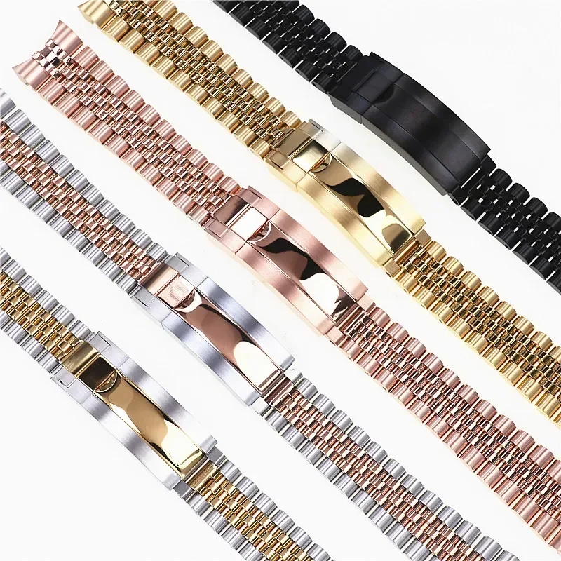 

High quality 20mm Jubilee model stainless steel watch strap wristband for nh35nh36 Oyster Perpetual logbook case bracelet