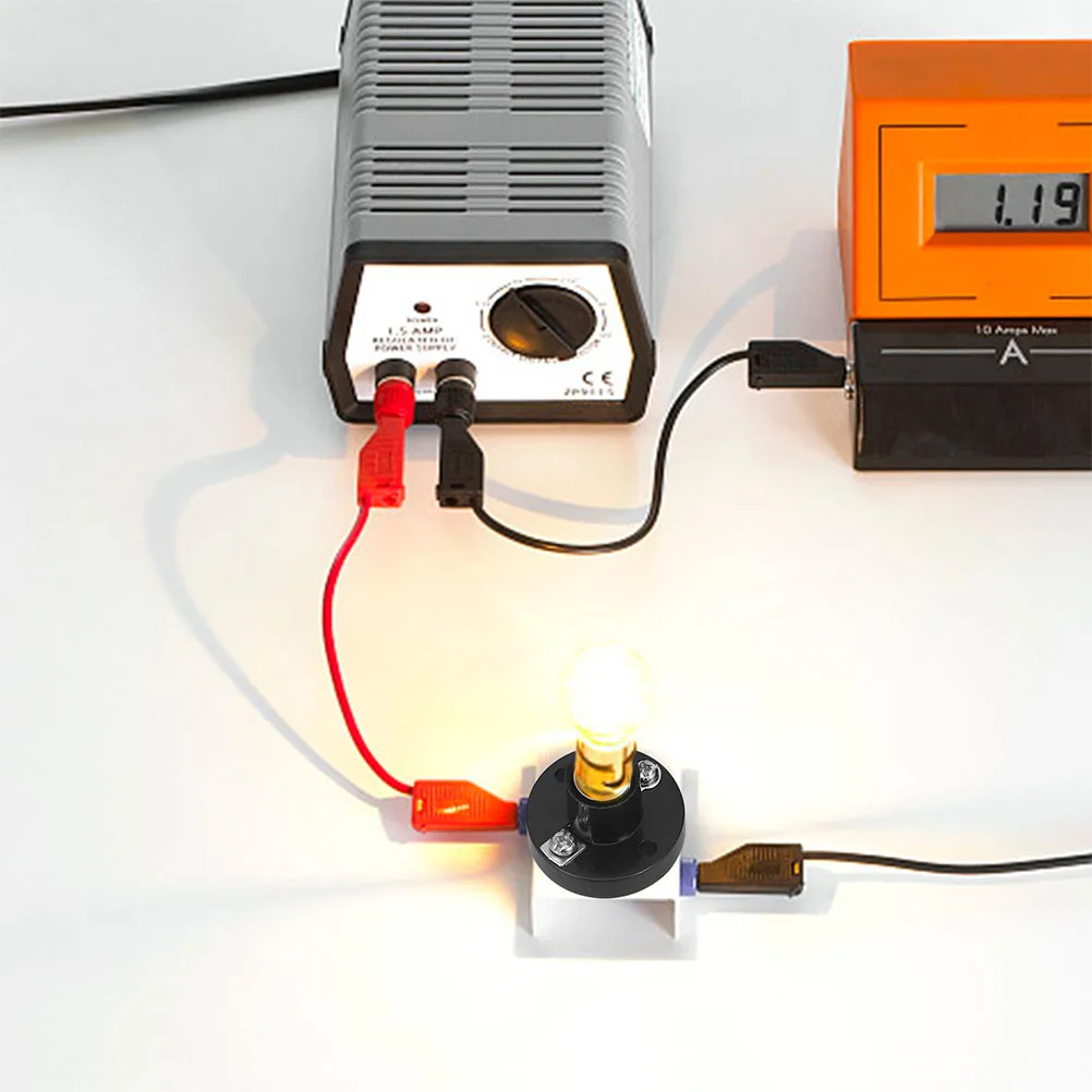 

8Pcs Mini Light Bulb Socket Plastic Lamp Holder Screw Type Base Lab Lamp Holder DIY Lighting Tool for Student Experiment