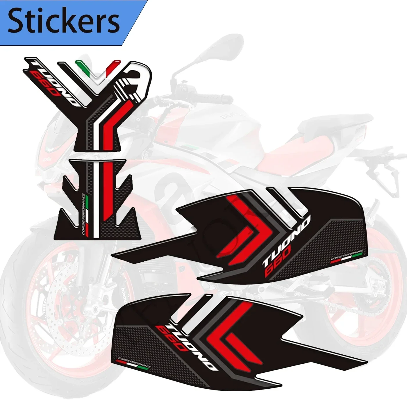 Motorcycle For Aprilia Tuono660 Tuono 660 Decals Tank Pad Grips Gas Fuel Oil Kit Knee Protector 2019-2022