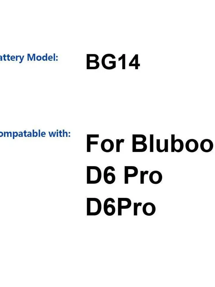 

Аккумулятор мобильного телефона высокой емкости 2700 мАч BG14 для Bluboo D6 Pro