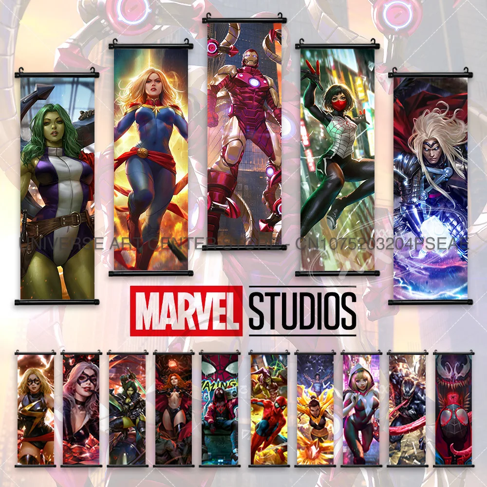 Marvel Poster Movie Wolverine Home Decor Phoenix Hanging Paintings Storm Scrolls Picture X-Men Wall Art Anime She-Hulk Wallpaper