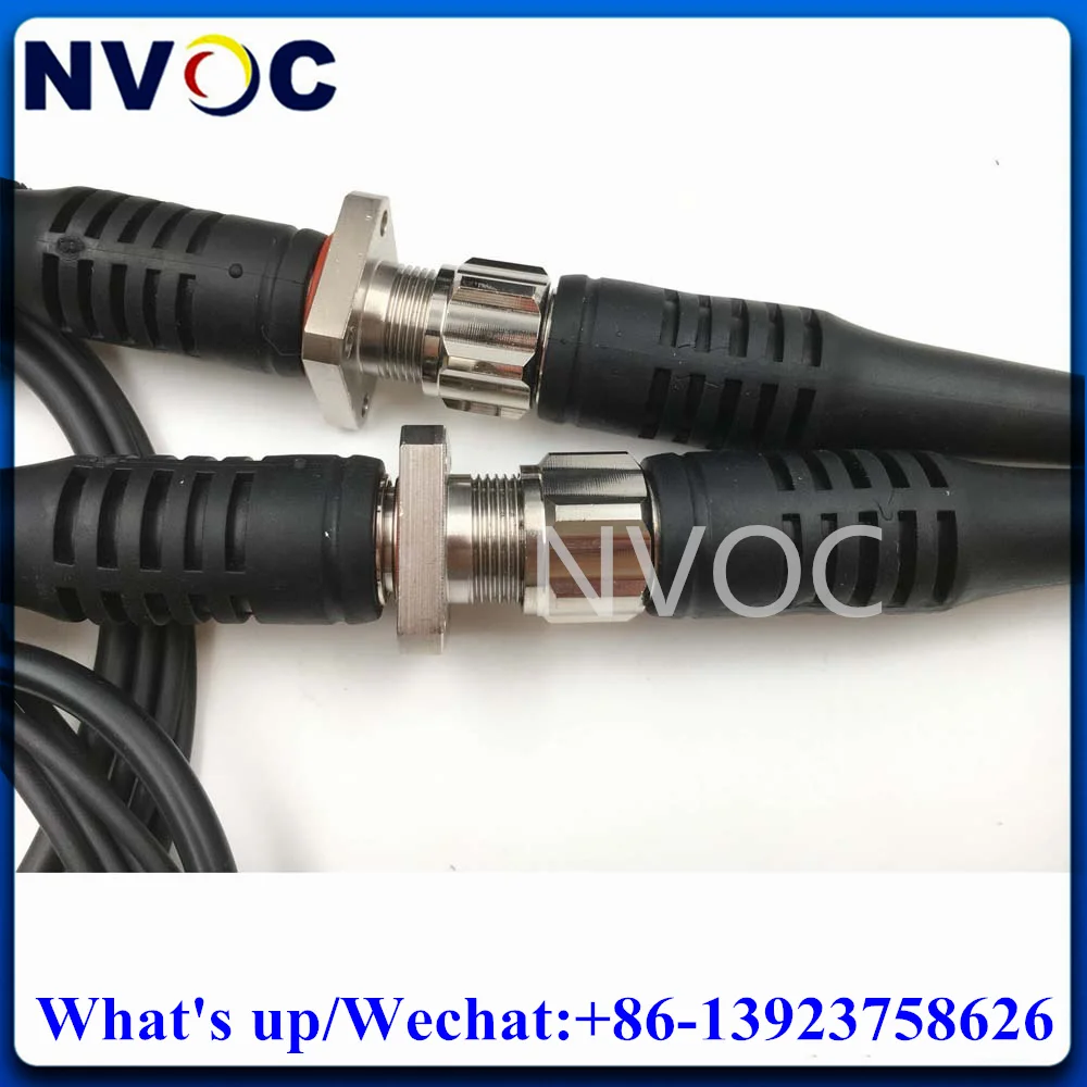 8Core ODC Round Plug/Soket 300M Outdoor SM G657A Kabel Patch Serat Optik Lapis Baja dengan PCD380 Roll + 4 Buah 4C ODC Female Ke Kabel LC