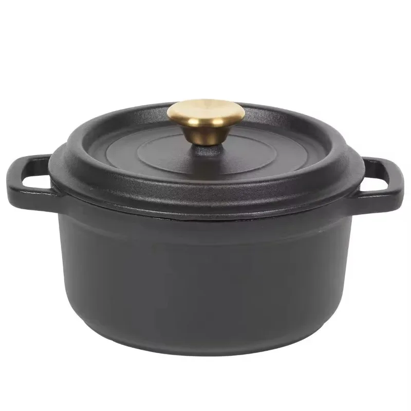 Enameled cast iron Dutch baking pan with lid red cooking pan heavy duty soup pot stew pot suitable for kitchen home cooking
