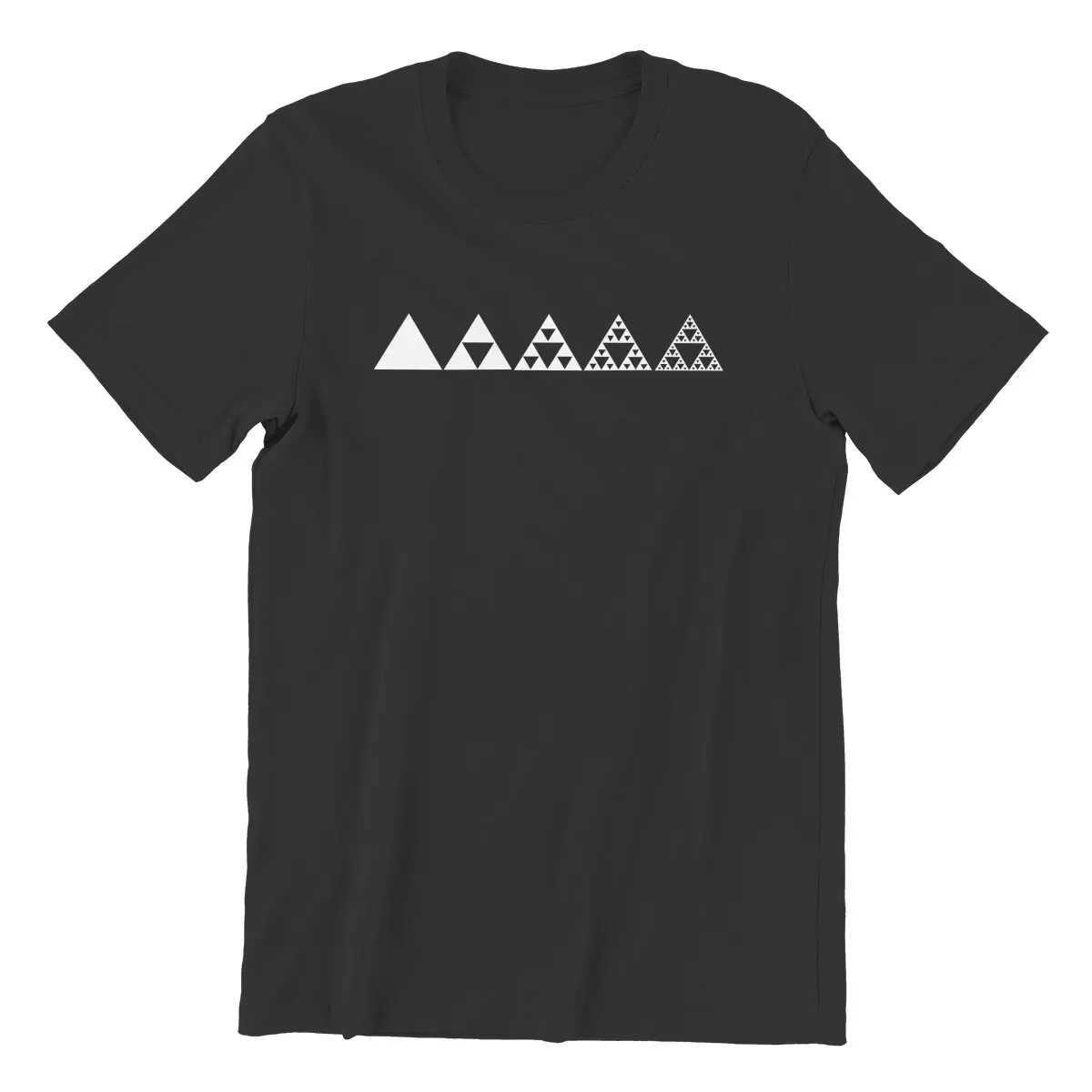 Sierpinski Triangle Mathematics Fractal Math Geometry  Unisex T-Shirt for Men Cotton Leisure  Tees printed Clothes Birthday Gift