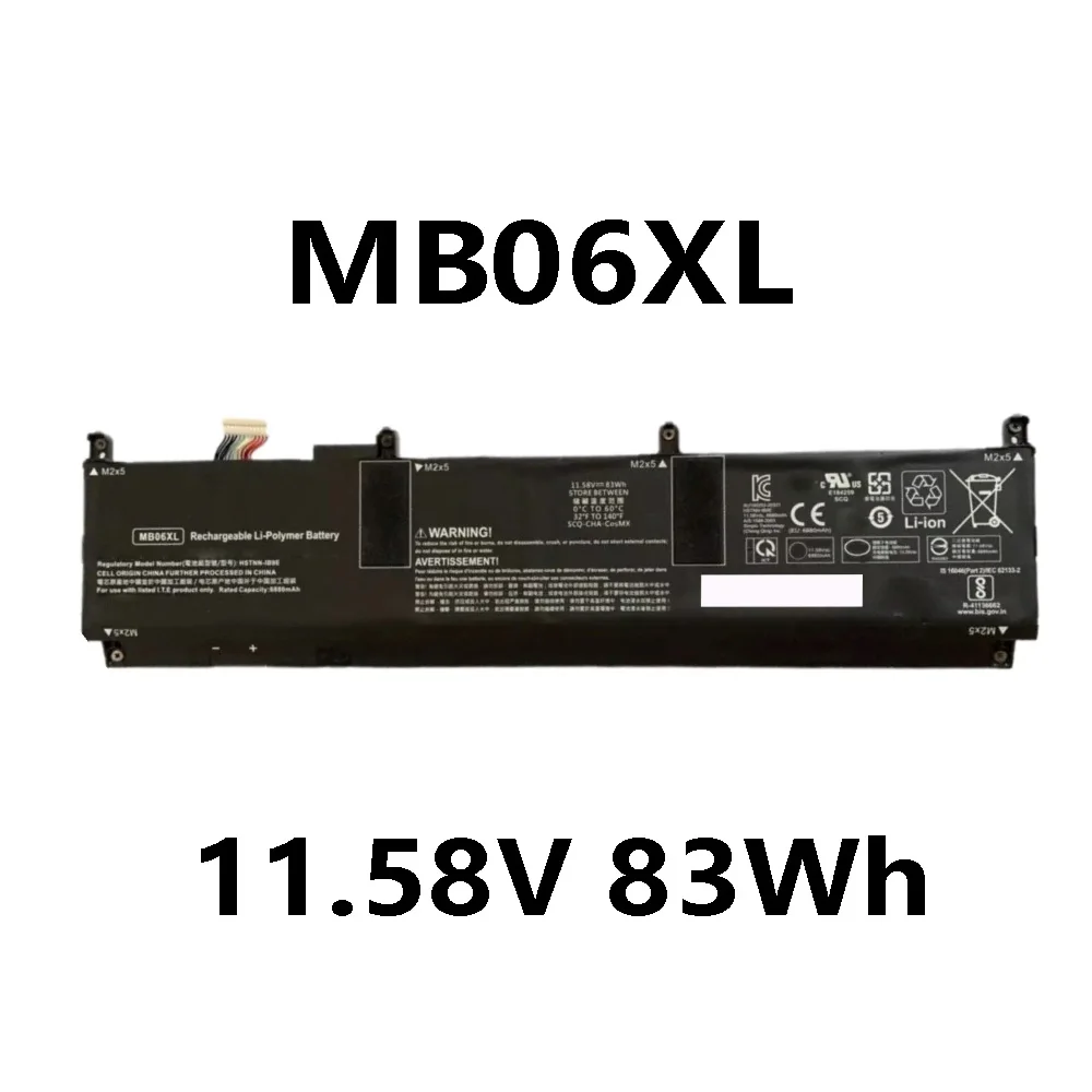 

MB06XL 11.58V 83Wh Battery for HP ZBook Studio 15 G7 / G8 L78553-005 L78553-002 L77034-005 series