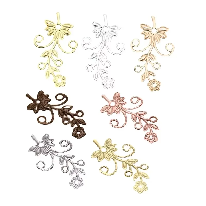 

BoYuTe (100 шт./лот) металлическая латунная штамповка 40*22 мм филигранная искусственная ручная работа ювелирные изделия аксессуары оптом