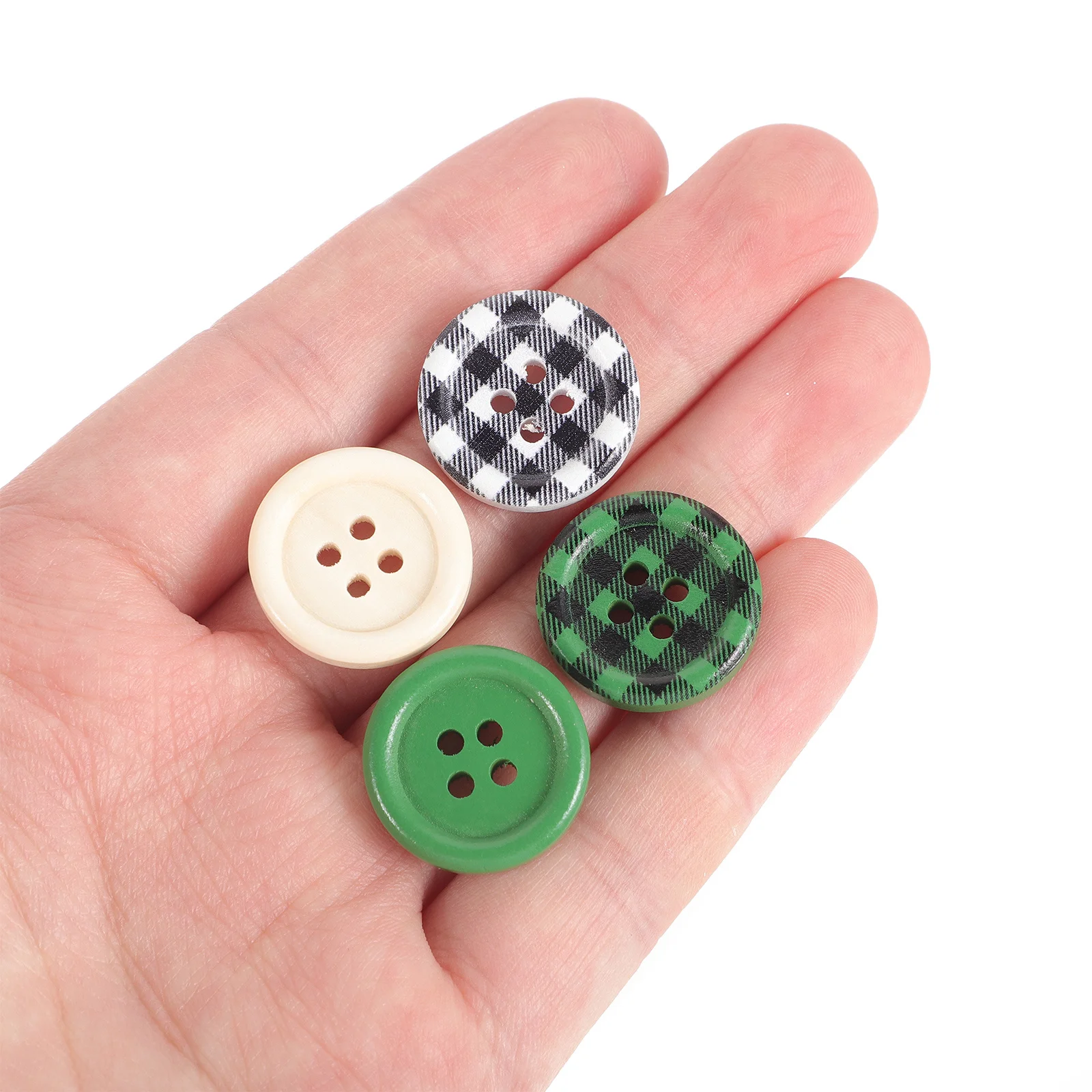 

Christmas Clothes Buttons Creative Wood Handmade Sewing for Shirts Hats Sweaters Decoration Xmas Christmas Buttons