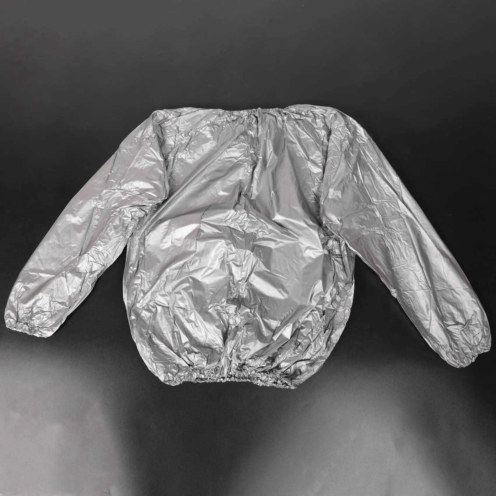 Heavy Duty Fitness Weight Loss Sweat Sauna Suit Exercise Gym Anti-Rip Silver 4XL image 5