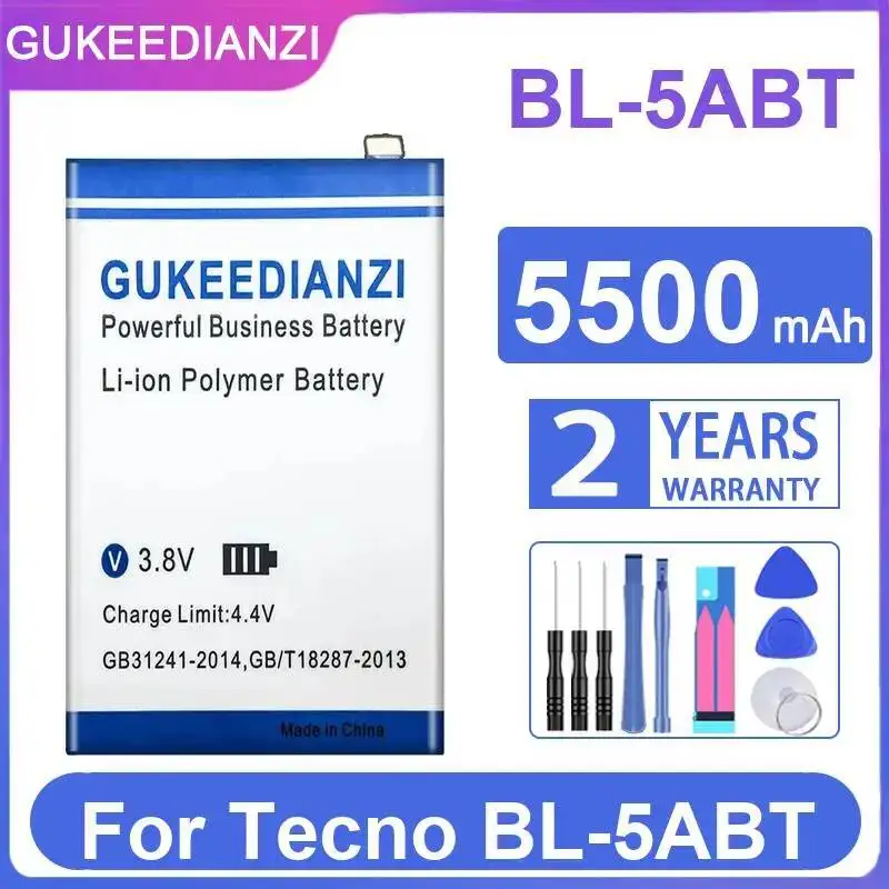 

Mobile Phone Battery Reliable Power 5500mAh For Tecno BL-5ABT