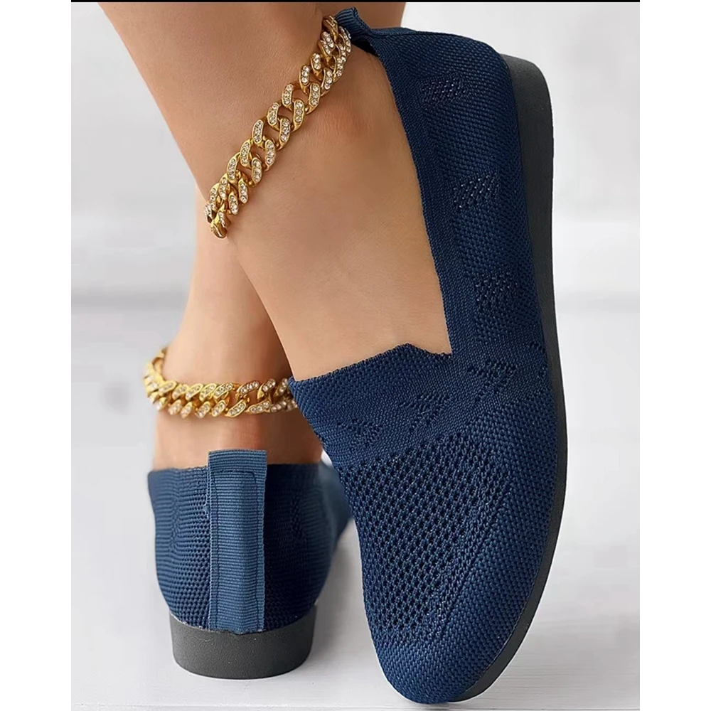 Women Going Out Hollow Out Breathable Slip-on Loafers New In Casual Work Shoes Spring Fashion Slip-on Round Toe Detail Flats