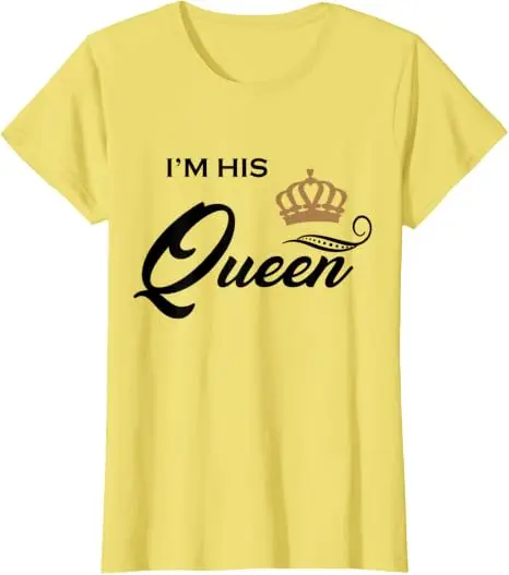 Ich bin ihr König T-Shirt, lustiges Paar-Shirt für Freund und Freundin, ich bin seine Königin für Frauen, Valentinstag, Jahrestage, Partykleidung, T-Shirt – Detail 14