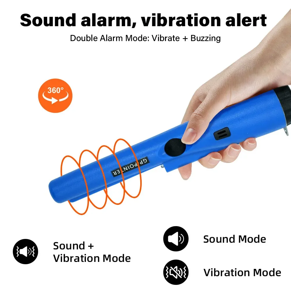 Metal Positioning Rod Handheld Underground Metal Detector GP Pointer Handheld 360° High Sensitivity Gold Diggers Detector Rod