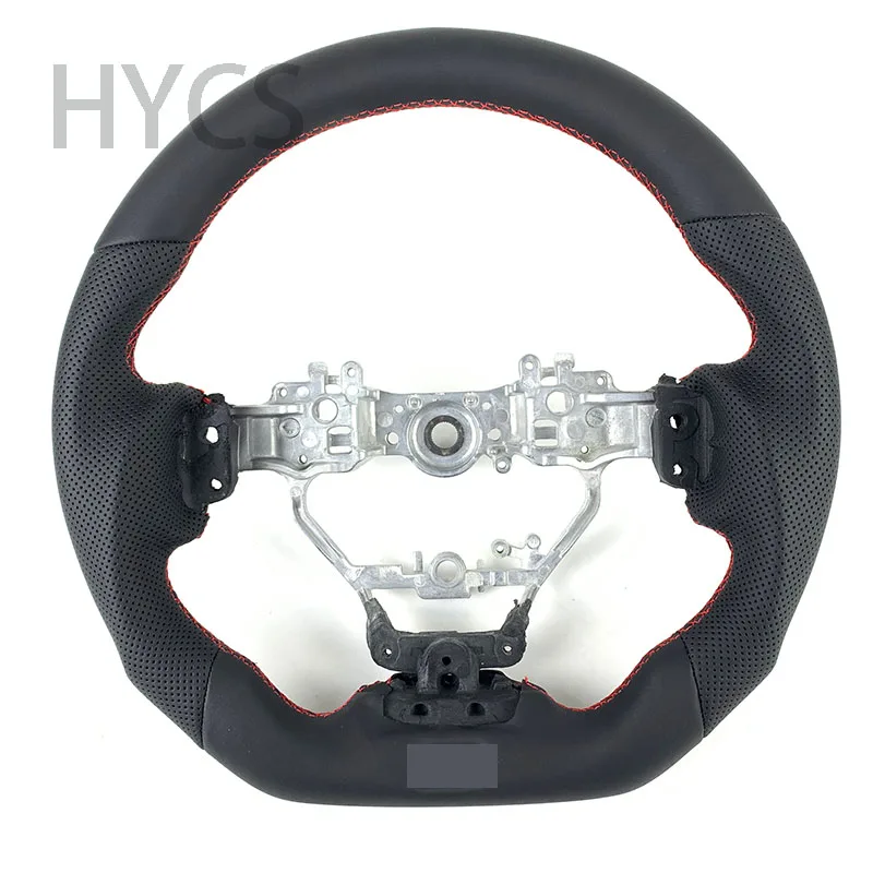 

For Lexus RCF IS IS250 IS300 IS350 ISF ES ES250 GSF NX RX CT Black Leather Steering Wheel Red Stitching Without airbags