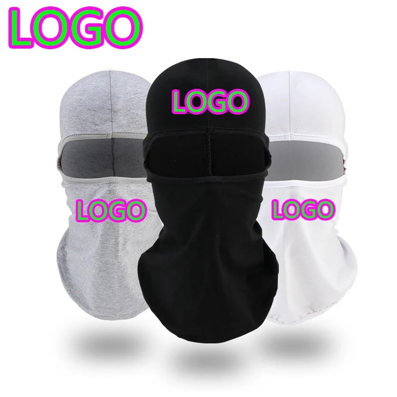 جديد الصيف شعار مخصص تنفس بالاكلافا القبعات عادية النساء دراجة نارية قناع الوجه قبعة في الهواء الطلق الرجال المضادة للأشعة فوق البنفسجية هود خوذة بطانة قبعة #1