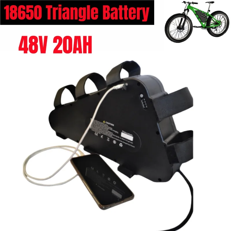 48V Battery 48V 20AH Ebike Pack 1000W Triangle Huge Capacity 2000W SuperPowerful 18650 Cell Bafang