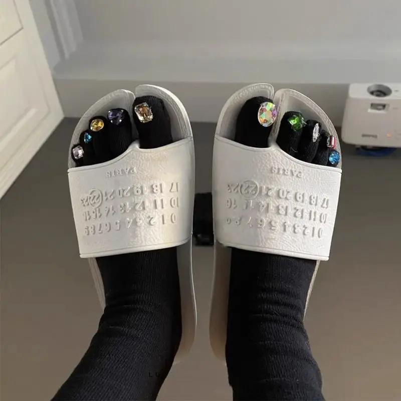 

Manicure Socks with Diamonds Kawaii Split Toe Socks For Women Outwear Club Nightparty Cute Sparkling and Trendy Gemstone Socks