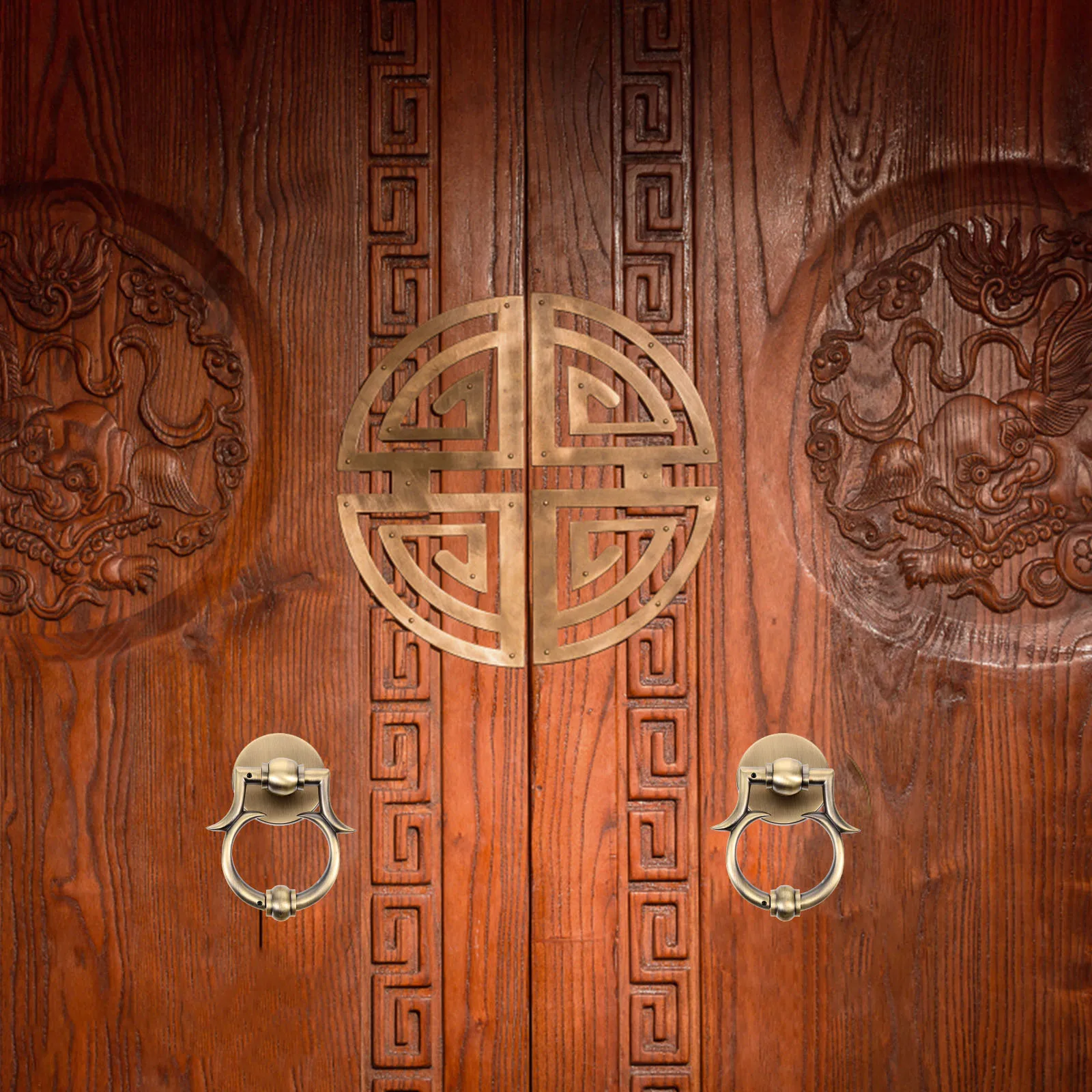 

Classical Zinc Alloy Door Knocker Simple Yet Elegant Design Durable Easy Grip Installation Front Entrance Decor