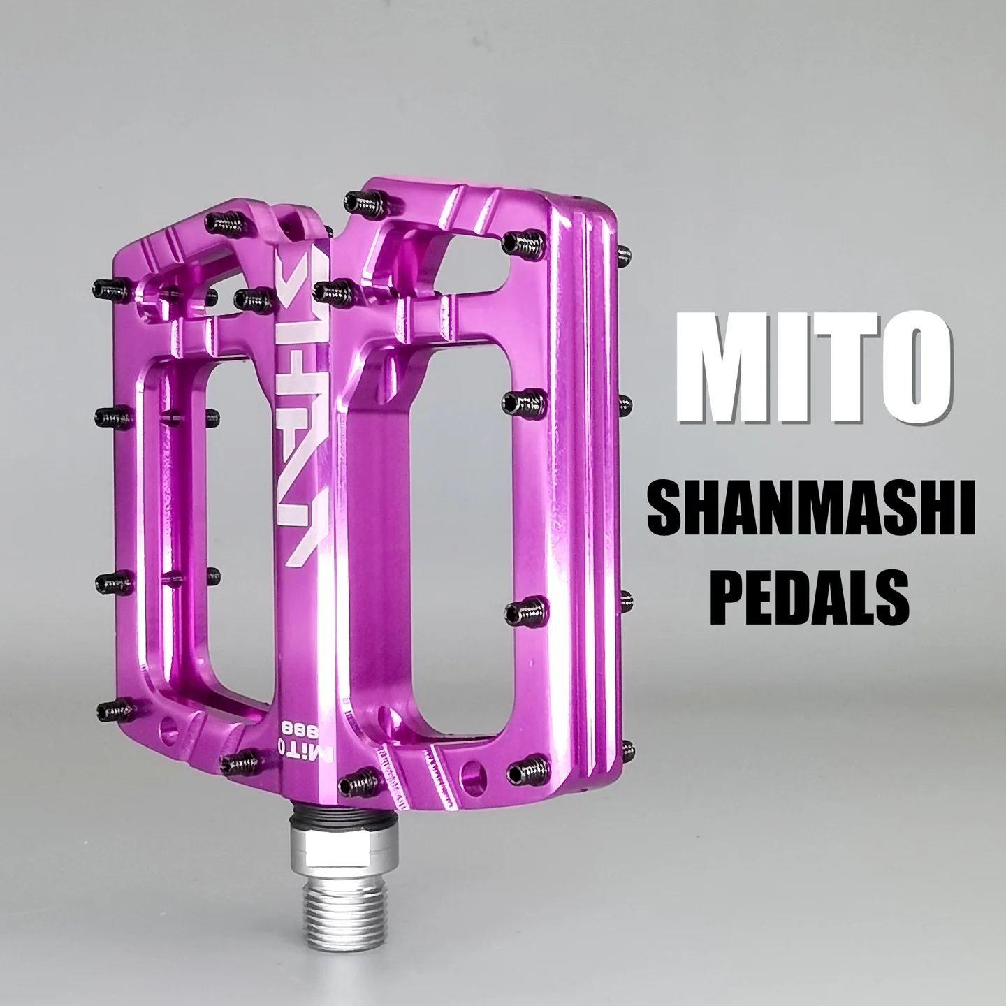 

Polished Bike Pedals 3 Bearings Wide Platform Pedals for Mountain Bicycle Large Foot Durable Cycling Foot Pedals Accessories