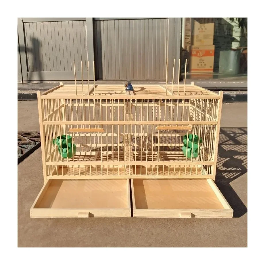 Beautiful bird cage canary large cage parrot traditional unique wooden birdcages supplier from Vietnam